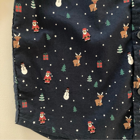 H&M Toddler Boy 3-4 Holiday Shirt Santa Snowman Reindeer Christmas Tree - Picture 5 of 6